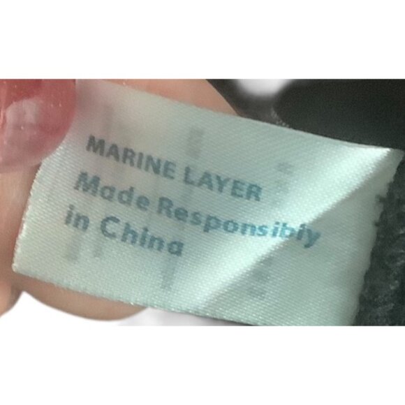 Marine Layer Black Windowpane Check Allison Pants Women Medium Cotton Blend - Picture 5 of 8